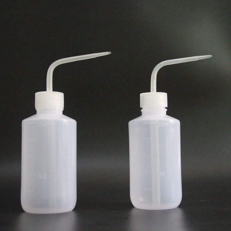 KingWei Wash bottles,3pcs 250ml Plastic Safety Wash Bottle Convenient Transparent Squeeze Bottle for Medical Laber Supplies Green Soap Cleaning Washing Bottle(8oz/3PCS) (3pcs 250ml) - Image 3